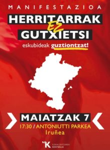 2022-05-07, Kontseiluaren manifestazioa, Merituen Dekretuaren aurka.